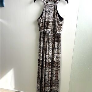 Multicolored Halter Maxi Dress